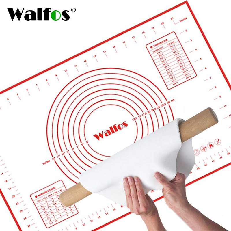 Walfos 1 Stuk 50X70Cm Non-Stick Siliconen Bakken Matten Sheet Liner Pad Bakken Mat Oven Pasta Keuken gereedschap