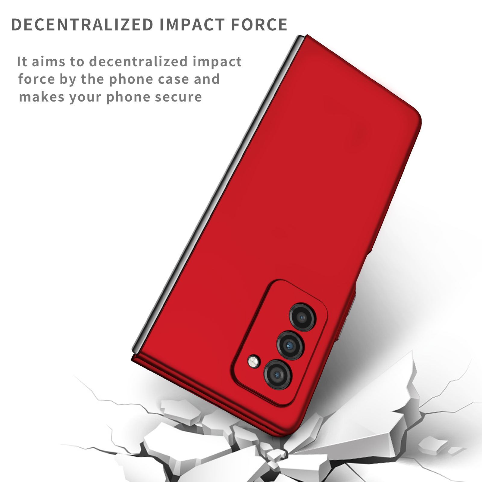 Custodia protettiva sottile sottile antigoccia per Samsung Galaxy Z Fold 2 3 Fold3 Fold2 5G telefono antiscivolo Coque Fundas: for samsung Z Fold 2 / Rosso