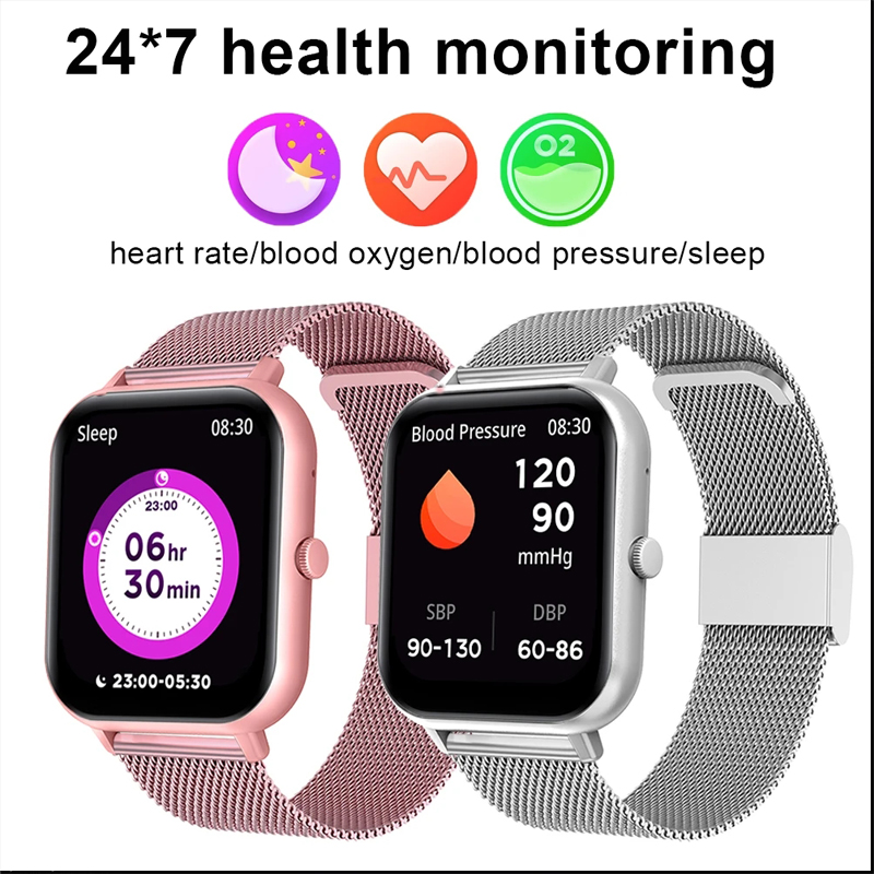 2023 Chiamata Bluetooth Smart Watch Donna Quadrante personalizzato Smartwatch per Android IOS Orologi musicali impermeabili Orologio da polso Full Touch