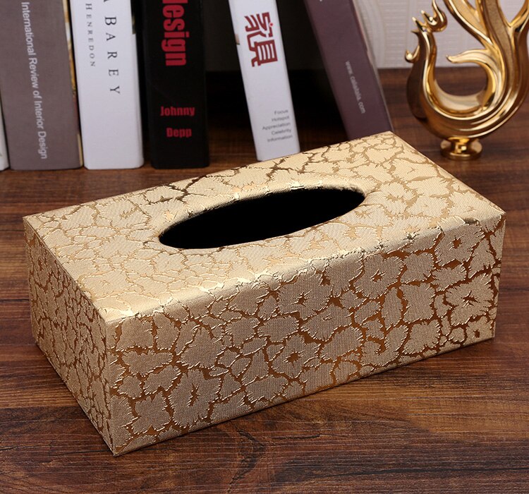 Pu en houten rechthoekige verwijderbare thuis auto tissue box deksel zakdoekendoos auto papier opbergruimte thuis bruiloft decoratie 527