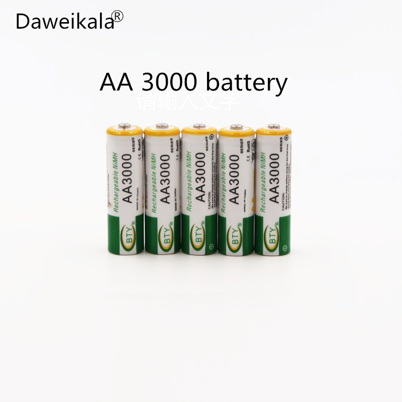 100% 3000Mah Aa Ni-Mh 1.2V Oplaadbare Batterij Opladen Vooraf Opgeladen Ni-Mh Oplaadbare Batterij Voor Speelgoed Camera microfoon