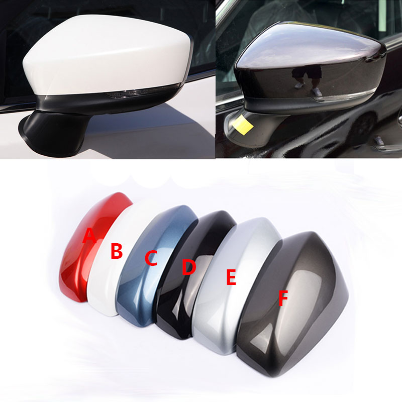 For Mazda 3 Axela Car Left Right Side Mirror Cover Housing Wing Door Mirror Shell Cap
