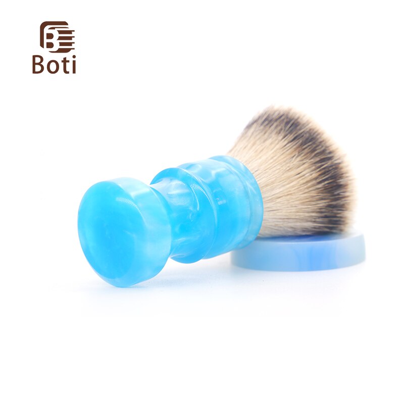 Boti Pinsel-handgefertigt Blau Harz Griff Bart Pflege Werkzeug Rasieren Pinsel Griff Original Für Männer