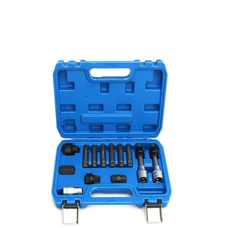 13pc alternator pulley tool kit Alternator tool set / repair / removal / pulley crankshaft pulley tool