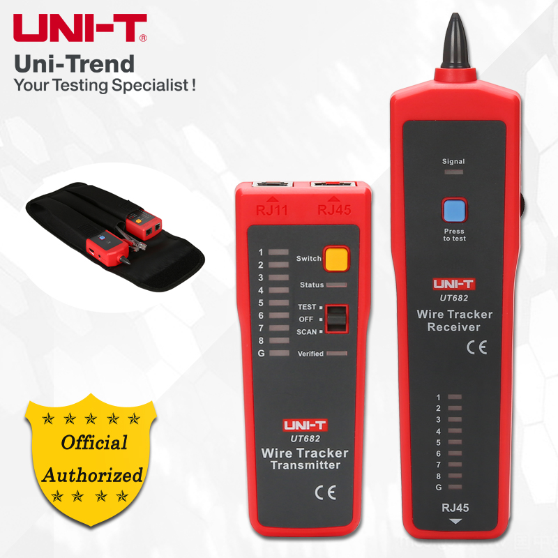 Uni-t  ut682- wire tracker; telefonlinje / netværkslinje / strømkabellinjefinder, kommunikationslinjetester