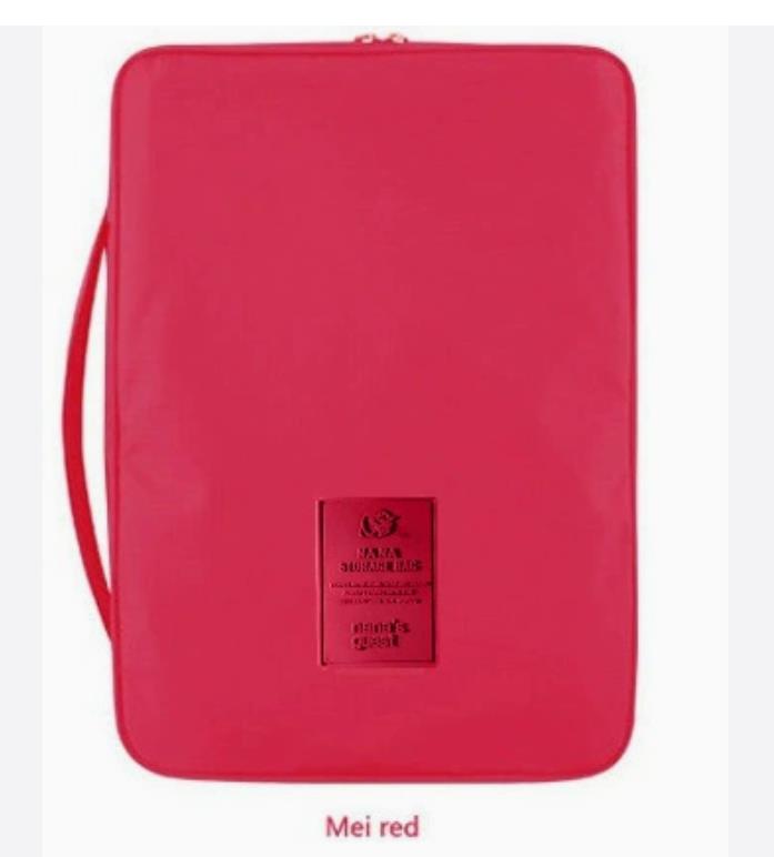 Overhemdtas voor buiten, stropdastas, multifunctionele opbergtas voor zakenreizen, handtas voor het organiseren van kleding: Rood