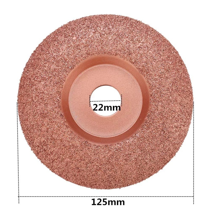 125mm Diameter 22mm Bore Wood Carving Disc Angle Grinder Disc Tungsten Carbide Shaping Dish Wood Shaping Disc(30 Grit)