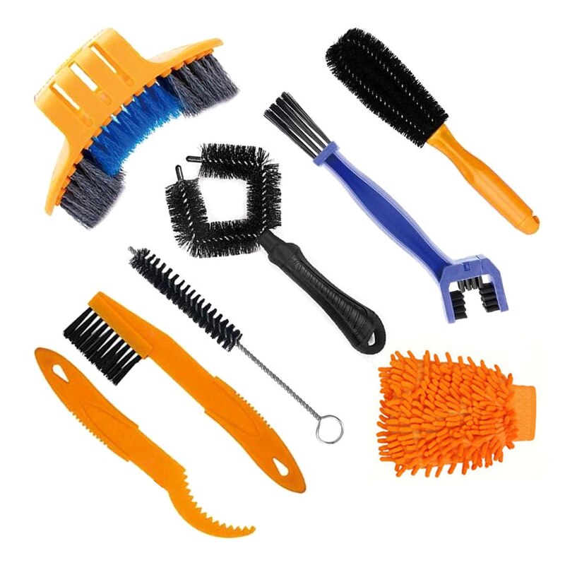 Bicycle Chain Cleaner Scrubber Brushes Mountain Bike Wash Tool Set Cycling Cleaning Kit Bicycle Repair Tools Bicycle Accessories: SET 11