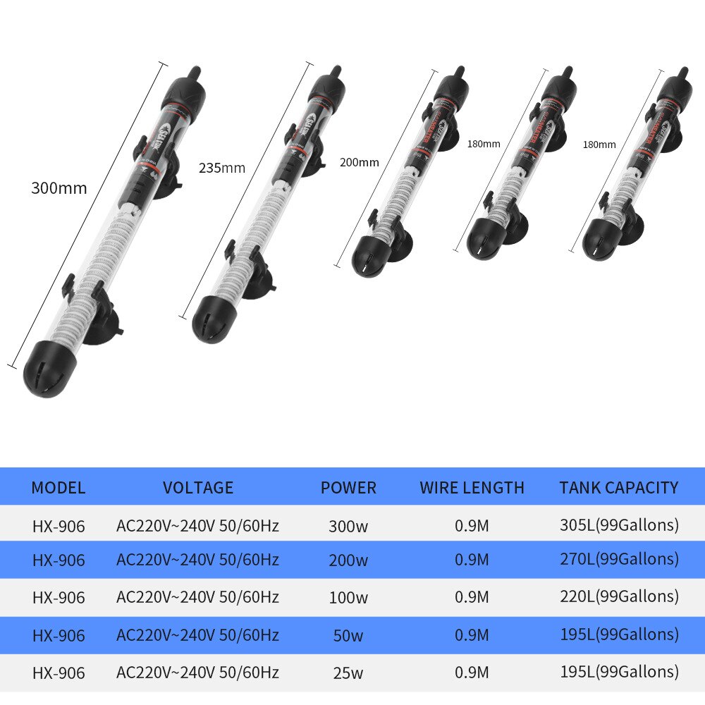 Aquarium Heater Rod Aquarium Automatic Thermometer Turtle Constant Temperature Controller Heater for Aquarium Fish Tank 220-240V