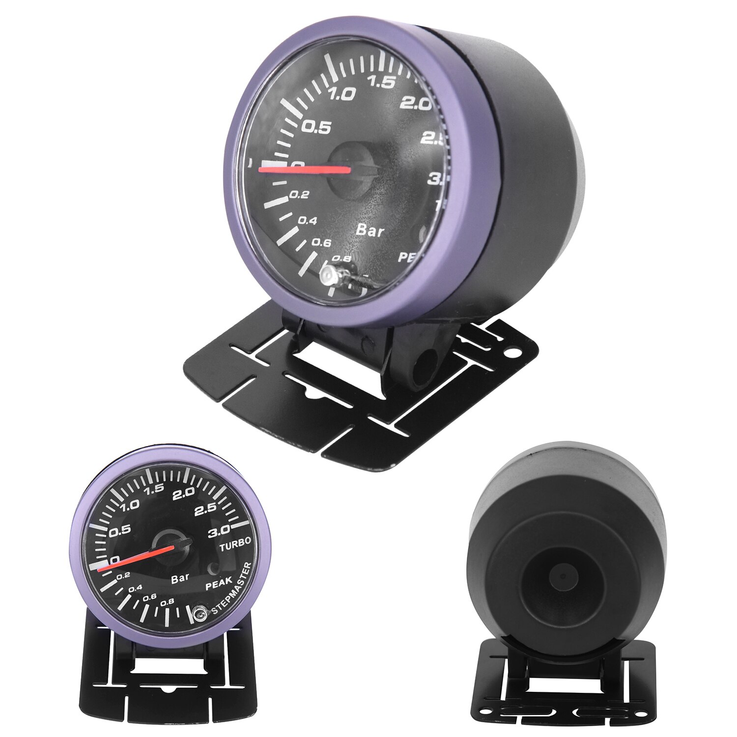 Bil turbo øke måler vakuummåler pressedel tilbehør 2.5\ " universell 60mm auto bar sett