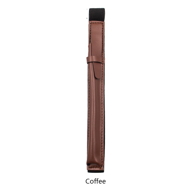 Universal Voor Apple Potlood Cover Ipad Pu Touch Pen Case Capacitieve Potlood Lederen Houder Draagbare Kras Preventie: Coffee