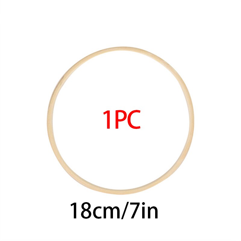 Cerceau rond en bambou pour broderie, 8-40.5cm, cercle rond en bois, bricolage artistique, outils de croix, couronne de fleurs, décoration de maison: 18cm