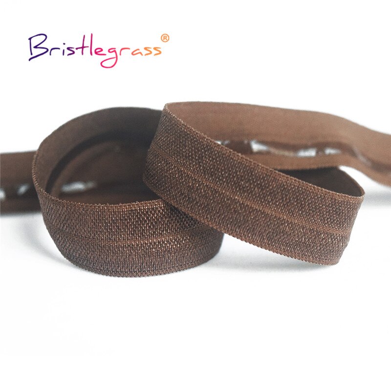 BRISTLEGRASS 2 5 10 Yard 5/8 &quot;15mm Silikon Greifer Shiny Foldover Elastische FOE Spandex Band Band Perücke kleid DIY Nähen Trim: Turftan / 10 Yards