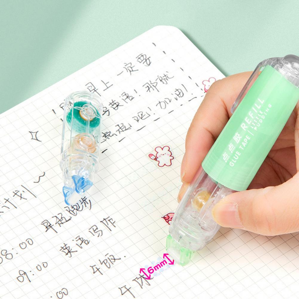Rodillo de cinta adhesiva retráctil, rodillo de cinta de doble cara, dispensador de cinta adhesiva para álbum de recortes, accesorios fuertes para álbum de recortes DIY