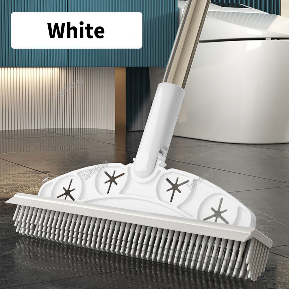 Cepillo de suelo de silicona multifuncional, cosas útiles en el hogar, productos de limpieza ultra prácticos para el hogar, cepillo de limpieza de paja: Azul