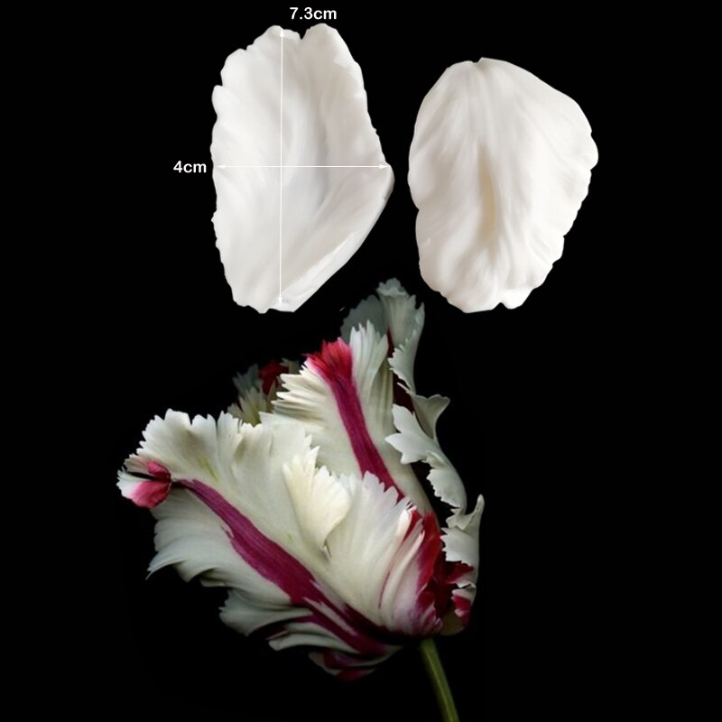 Moldes de silicona de pétalos de tulipán, herramientas de decoración de pasteles, Fondant, Sugarcraft, Gumpaste, arcilla, papel de agua, M211876