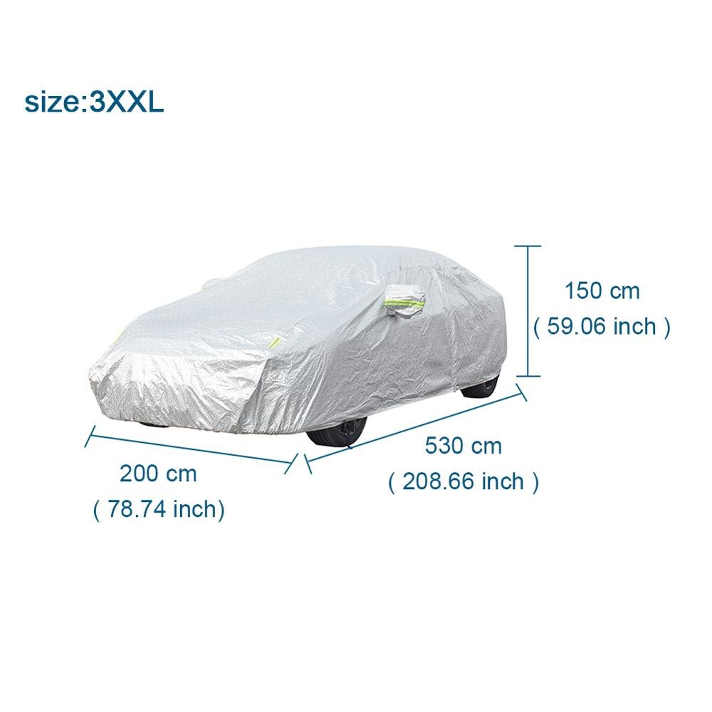 Multi Lagen Auto Cover Waterdichte Outdoor Full Cover Regen Zon Uv-bescherming Met Slot Voor Automobiles