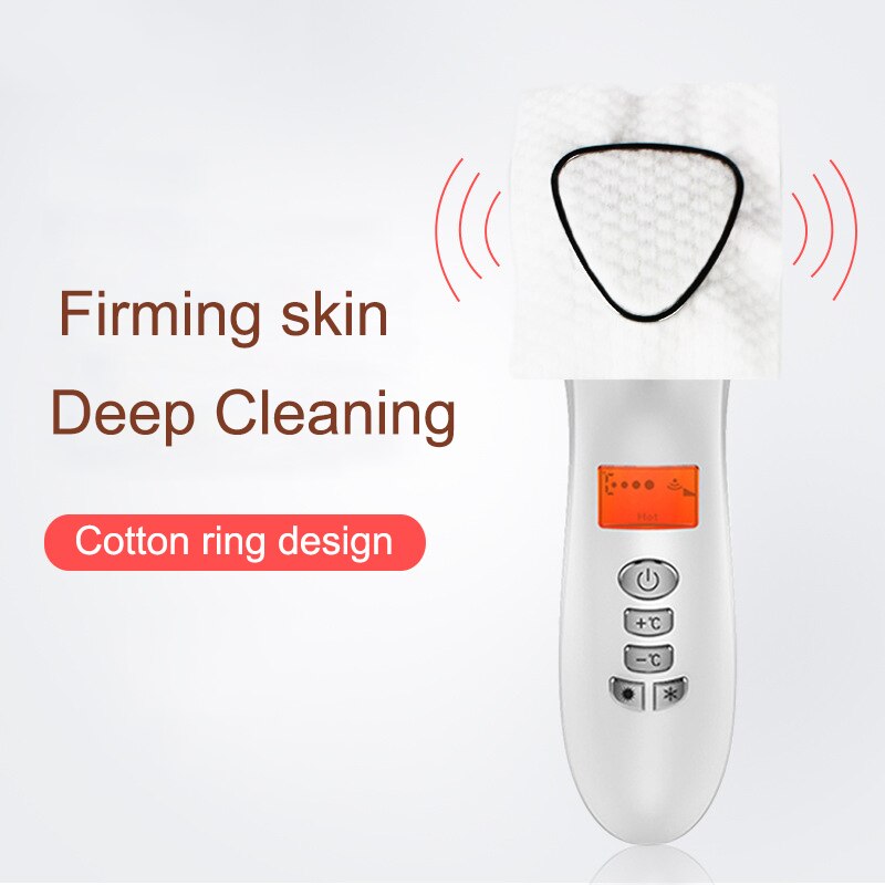 Iontoforesis ultrasónica, aparato de belleza de calor frío, instrumento cosmético Facial MH88