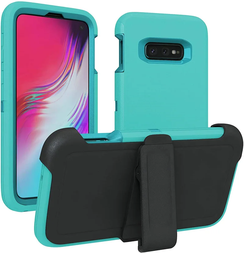 Étui de luxe pour Samsung Galaxy S8 S9 S10 Plus S10E Note 8 9 10, coque rigide antichoc, armure lourde, Otter Defender: Microfibre / Ivoire