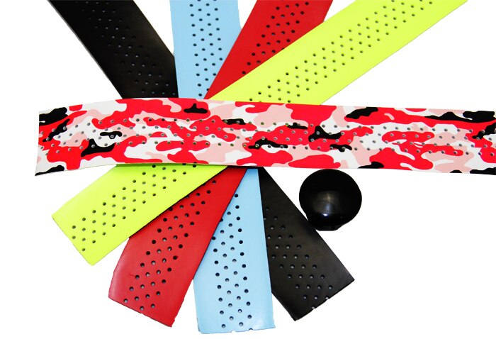 Cinta para manillar de bicicleta, novedad, cinturón con asa colorida de para ciclismo, cinta para manillar con tapón, 1 par