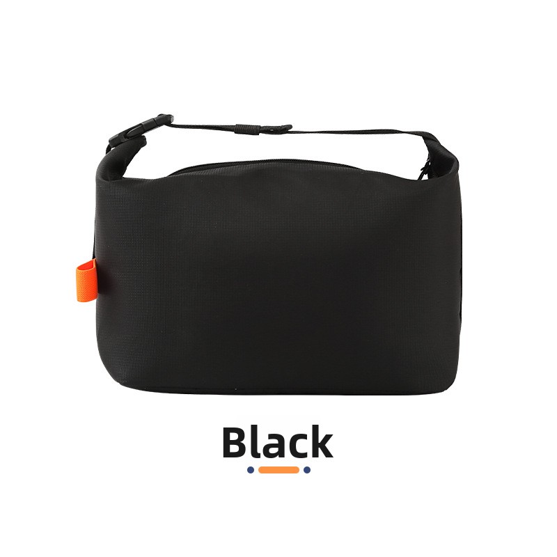 Japanische Lunch-Tasche mit Isolierung, Bento-Pack, tragbare Reis-Tasche, Mahlzeiten-Pack, Eis-Pack, tragbare Handtasche für Picknick und Lebensmittelaufbewahrung: schwarz