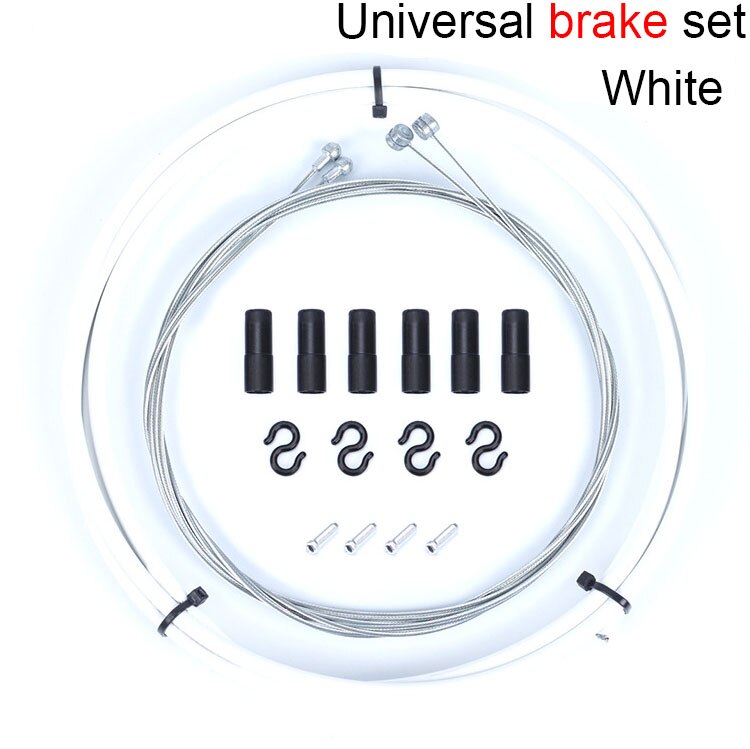 Universal Brake/Shift Cable&Housing Group Sets For MTB Bike Road Bicycle Shift Gear Derailleur/Brake kits Wire Tube Line Hose: Brake Set White