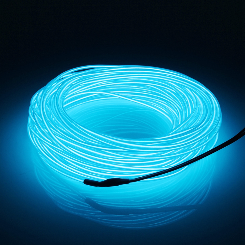 Jiguoor 20M EL LED flexibel Weichen Schlauch Draht Neon- glühen Auto Seil Streifen Licht Weihnachten Dekor AC 12V weihnachten Heimat Dekoration: Blau / 10M