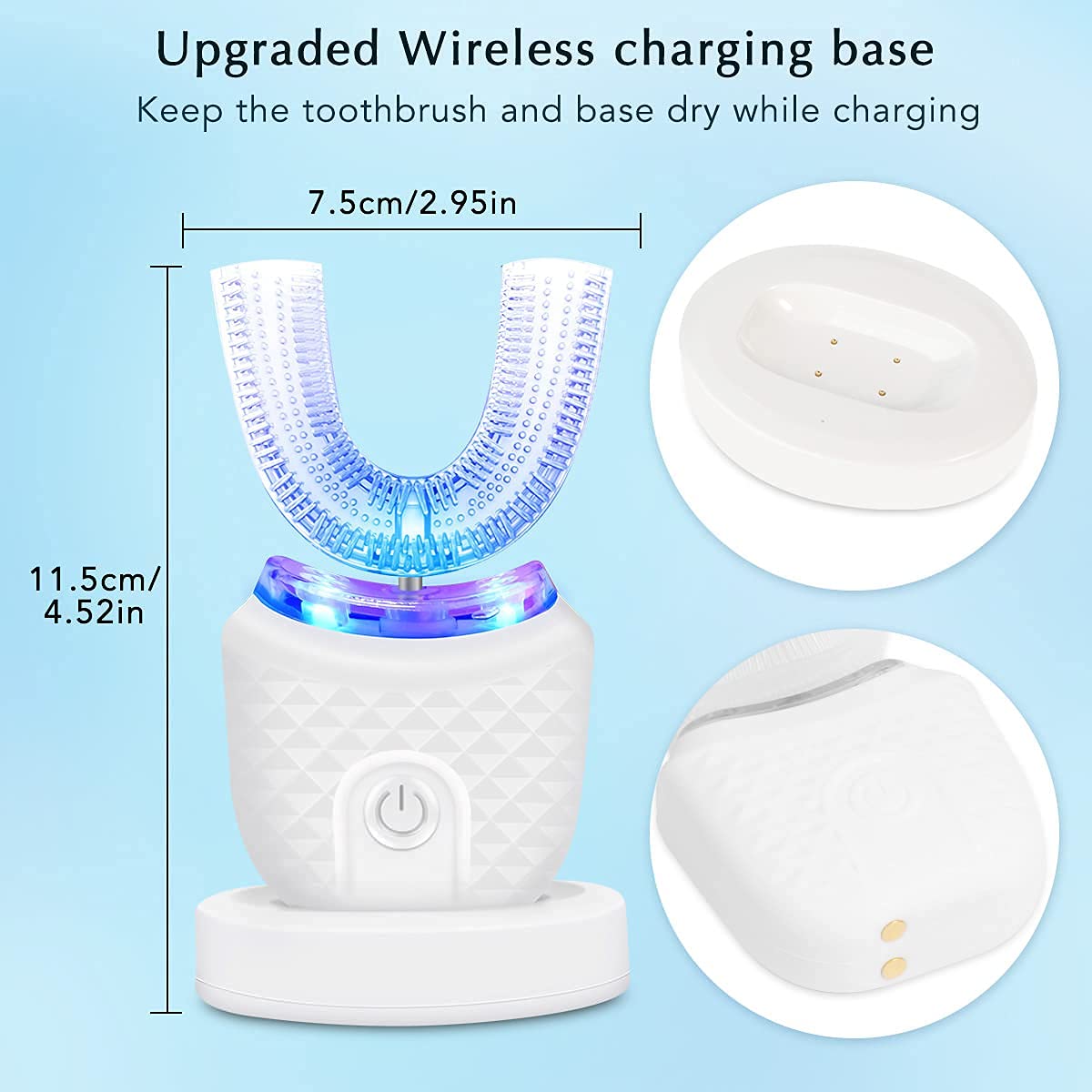 Sonic U Shaped Electric Toothbrush Kids Tooth Brush For Children Baby Toothbrushes Ultrasonic Teeth Cleaner Head Smart Whitening