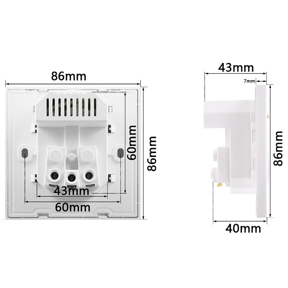 Smart Outlet Dual USB Port Wall Socket Charger Adapter EU Standard Electrical Plug Socket 16A Power Wall Outlet