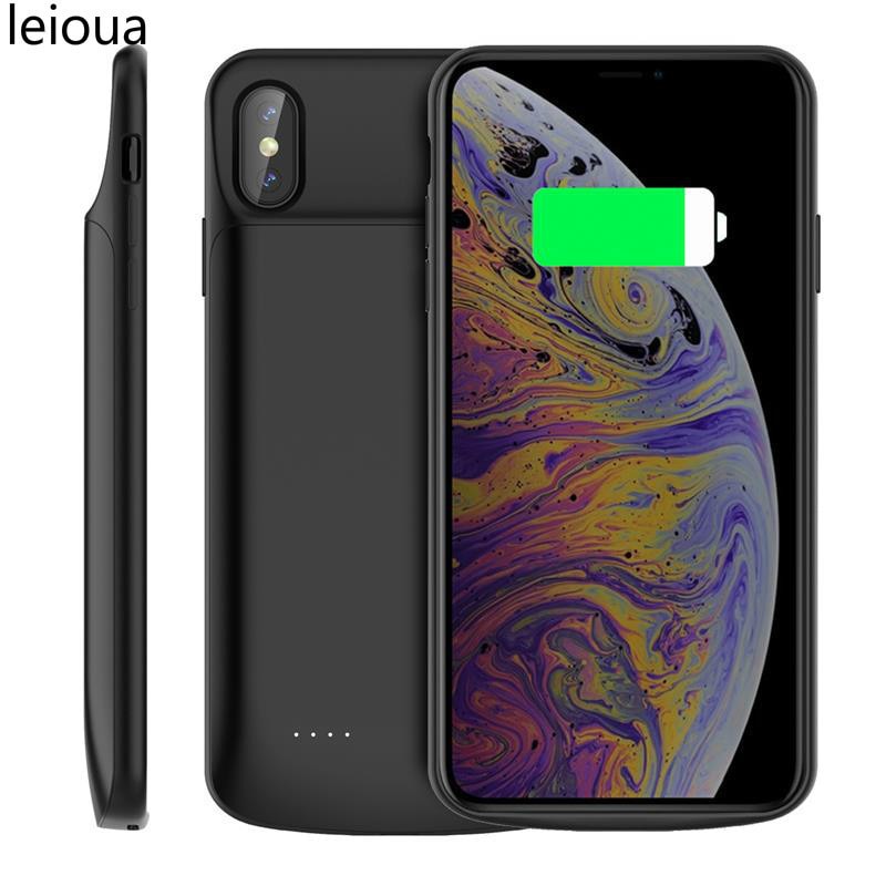 leioua 6000mah Battery Charger Case For iPhone X Xs Rechargeable Power Bank External Backup Charger Case For iPhone X XS