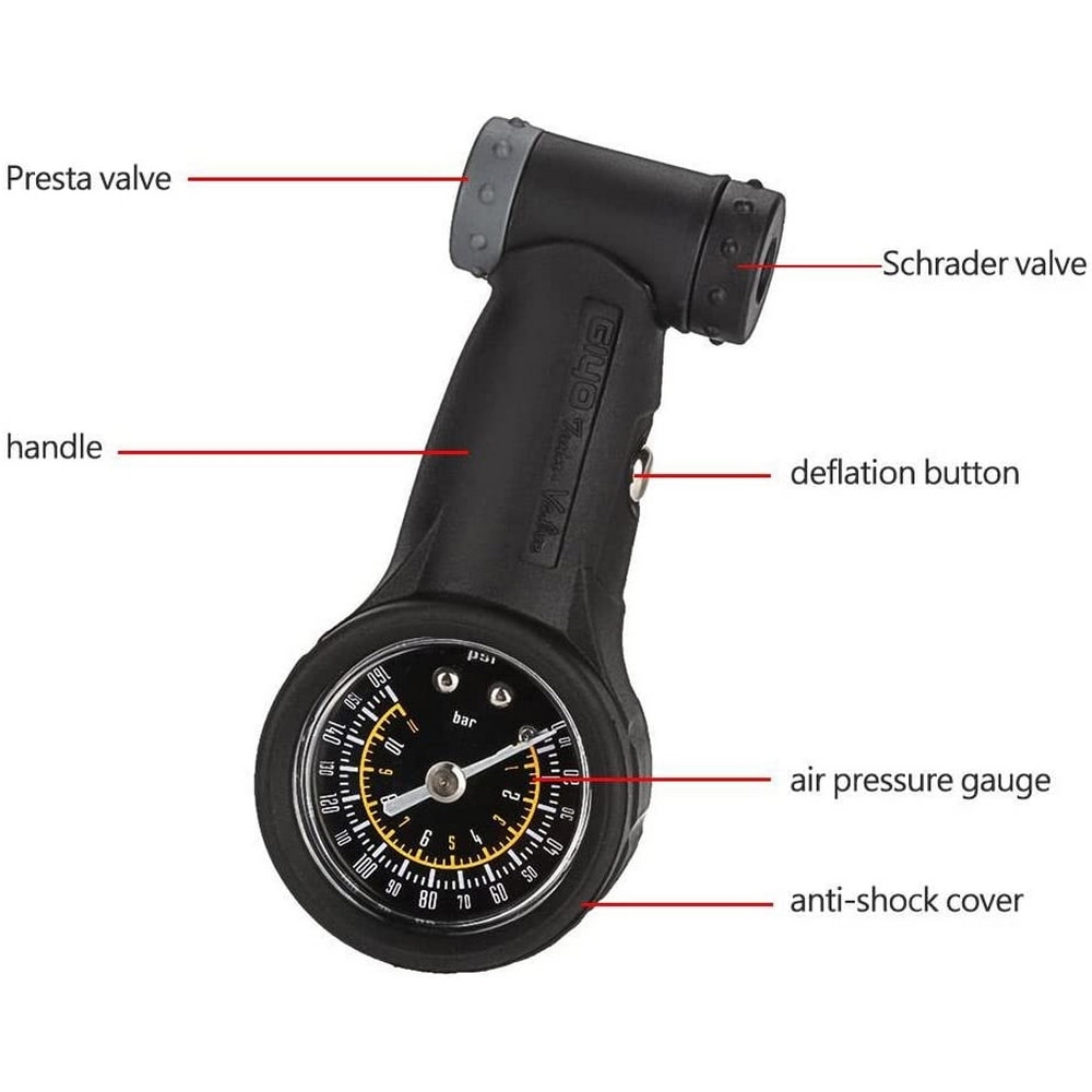160 psi cykeldäck tryckmätare ventil tryckmätare vägcykeltillbehör