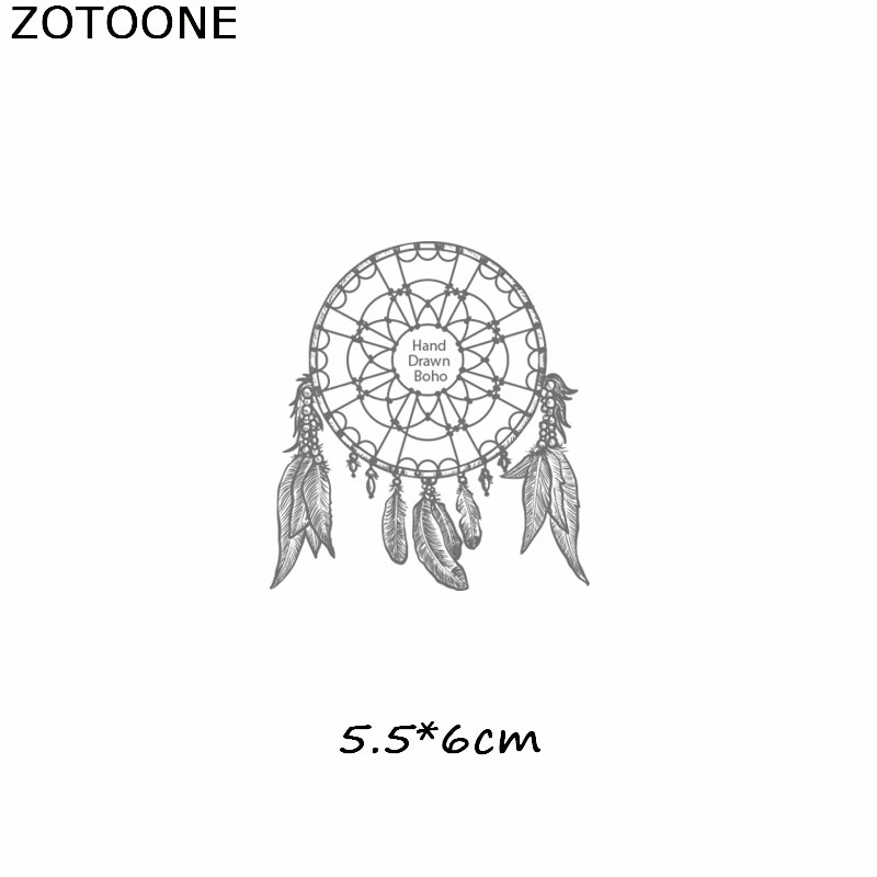Zotoone Eenvoudige Schedel Tijger Ijzer Op Patches Voor Kleding Dreamcatcher Heat Transfers Voor T-shirts Stickers Toepassingen Als E: 235