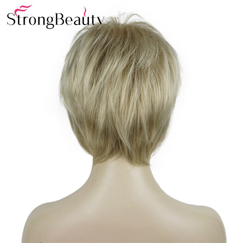 StrongBeauty Synthetic Wig Short Straight Wigs Women's Hair Natural Wig: 15BT613