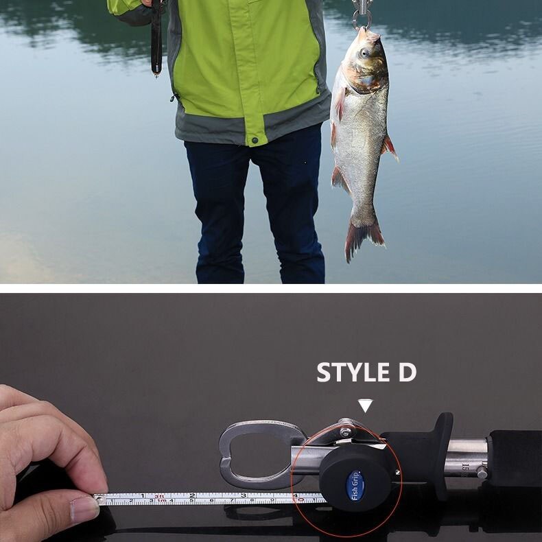 Vis Lip Gripper Schubben Professionele Vis Houder Rvs Fish Lip Grabber Fish Lip Grip Tool Met Weegschaal