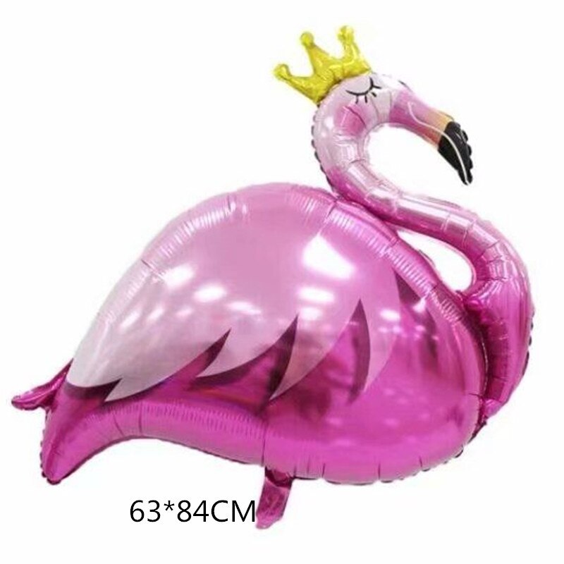 1pc tegneserie animalballoon elsker flamingo bryllup fødselsdag dekoration fest ballon krone flamingo hvid svane folie balloner: Stil 1