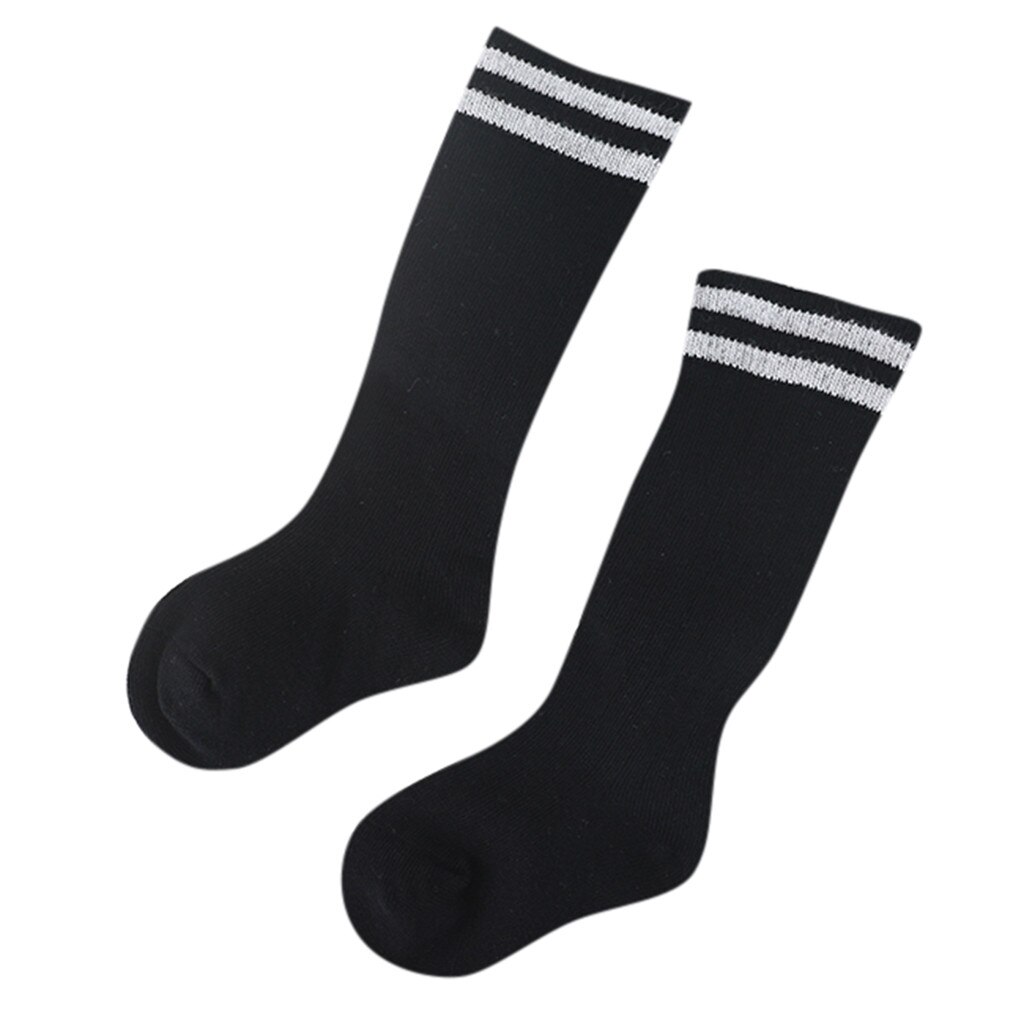 Baby Kids Toddler Socks Kids Toddlers Girls Striped Knee High Long Soft Baby Socks Kids Детские носки Calcetines para niños: Black / 7-9T