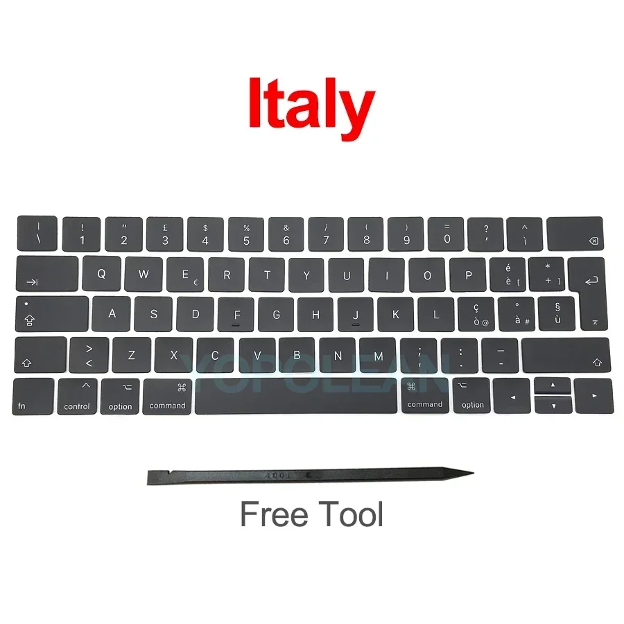 Nowy A1706 A1707 Klawisze klawiatury nasadka US UK French EU Dla Macbook Pro Retina 13" 15" nasadka na klucze laptopa 2016 2017 Rok: RED