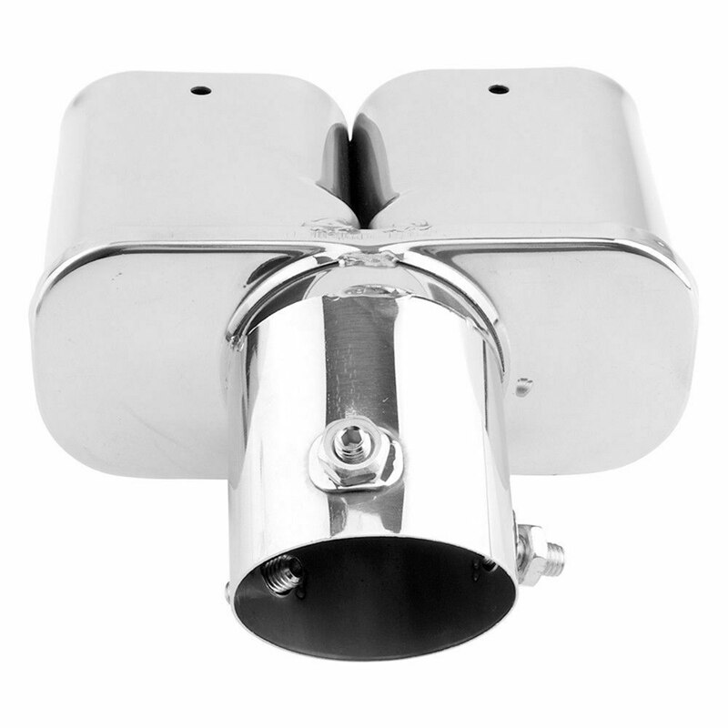 Car Universal 6m Stainless Steel Rear Dual Outlet Exhaust Pipe Muffler Tail Throat Muffler Tip Pipe