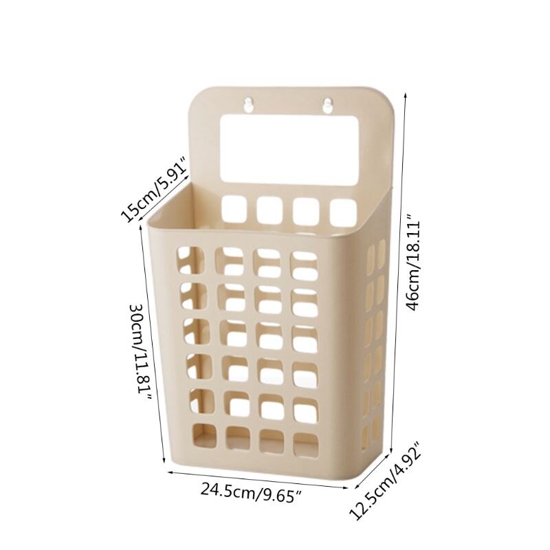 Suction Suspension Basket Wall Mounted Clothes Large Dirty Laundry Storage Organizer Plastic Garment Bin