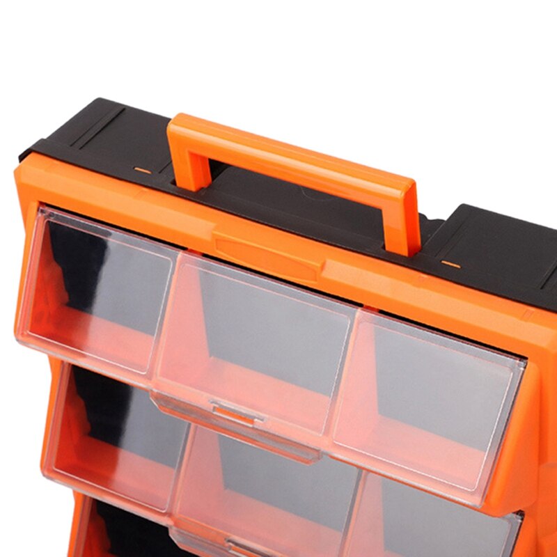 12 Bins Storage Tool Case Plastic Parts Storage Hardware Grid Craft Cabinet Tool Case Drawer