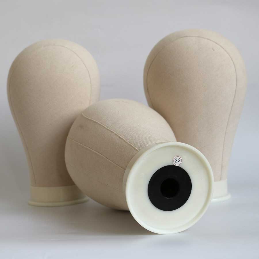 Yellow Block Canvas Manikin Head Wigs Mannequin Head Displaying Making Styling Model Manikin Head For Making Sew in wigs