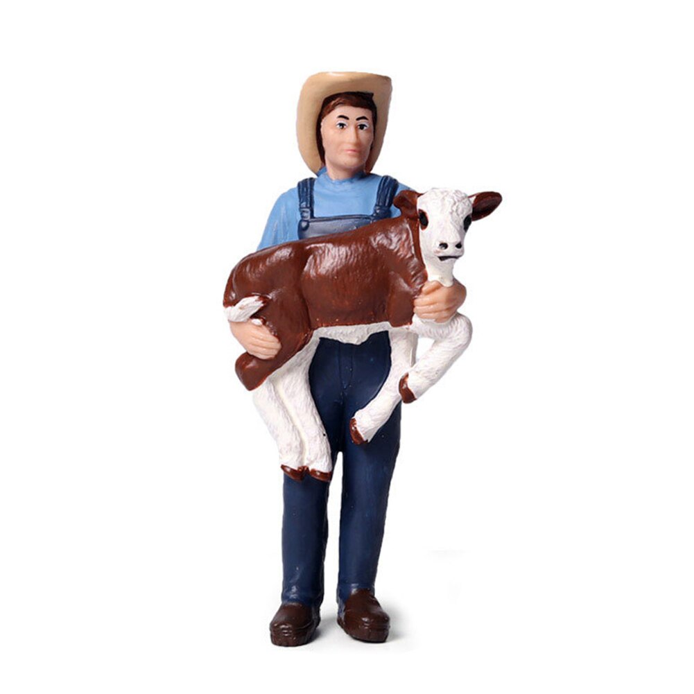 Simulazione Farm Personale Alimentatore Figurine Giocattolo Per Bambini Mini Terreni Agricoli di Paesaggio Della Decorazione Collezione Fatta A Mano Modello Per Bambini Giocattoli Educativi: H 699