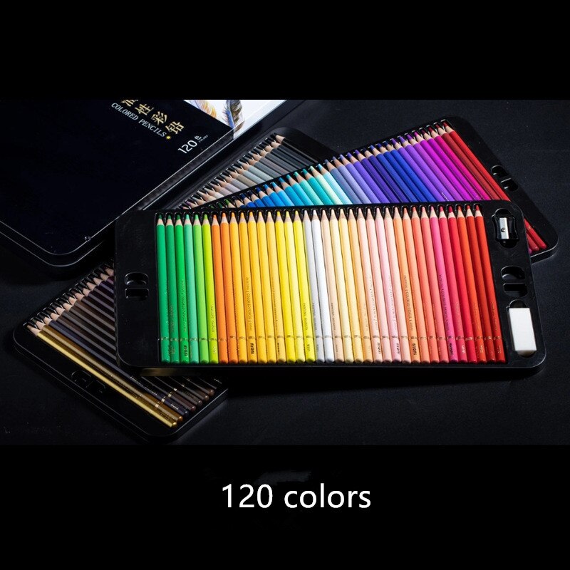 NYONI 24/36/48/72/120 colors Colored Pencils Soft Oil Drawing Pencil Set For Drawing School Art Painting Supplies