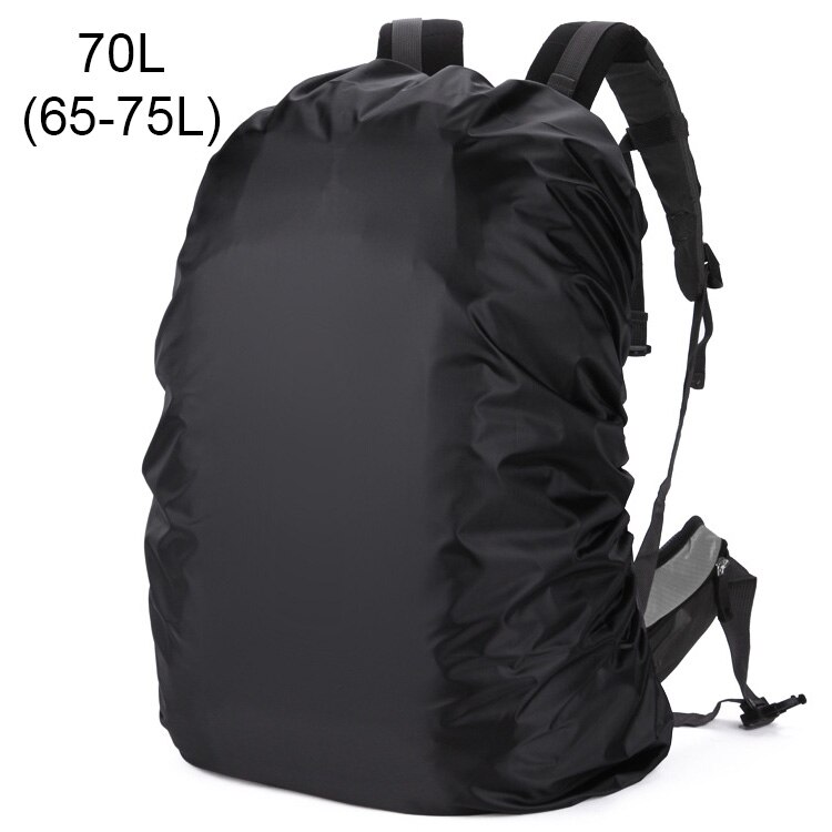30-80L Waterproof Backpack Rain Cover for Hiking Camping Cycling Outdoor Traveling Outdoor Climb Mountain Bag Dust Cover: Black 65-75L
