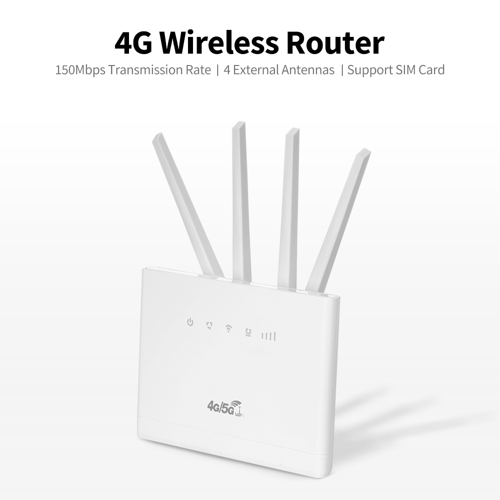 CP108 4G LTE CPE Router WiFi 150Mbps Router Wireless con 4 antenne esterne Slot per scheda SIM per regione Europea Asia Africa