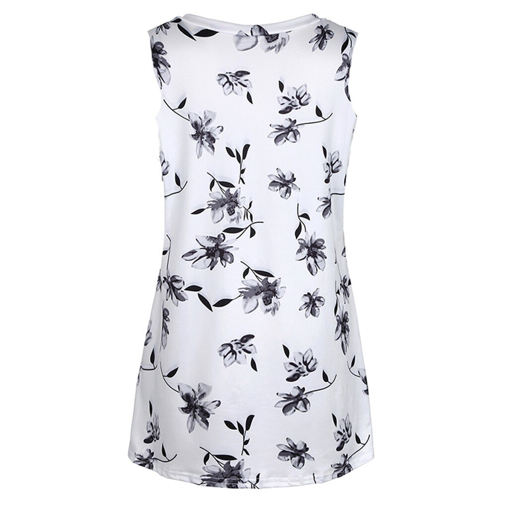 Sleeveless Flower Print Shirt LG0044