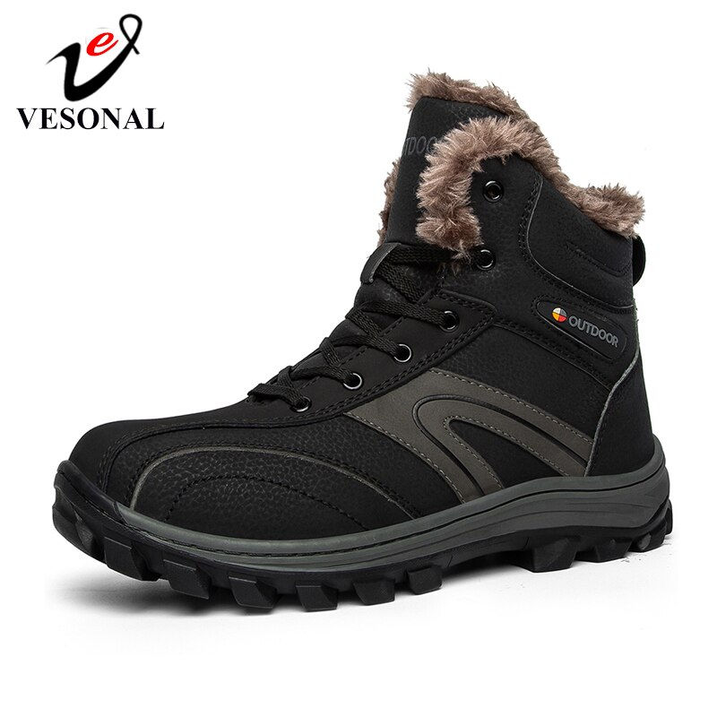 Sneakers Mannen Schoenen Met Bont Warm Houden Lederen Timber Land Werk Laarzen Mens Voet Outdoor Waterdichte Mannelijke Wandelschoenen
