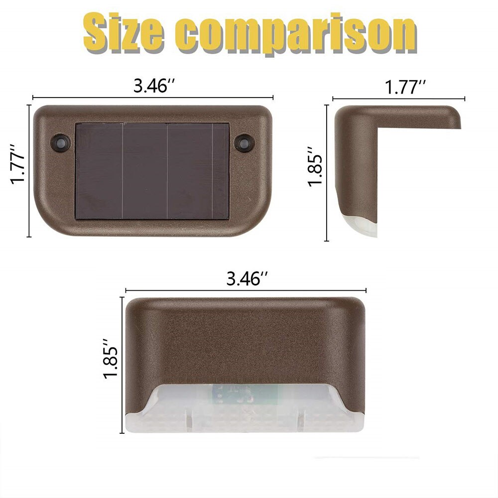 4/8 Packs LED Solar Deck Lights IP65 Waterproof Outdoor Garden Pathway Patio Stairs Steps Fence Lamps