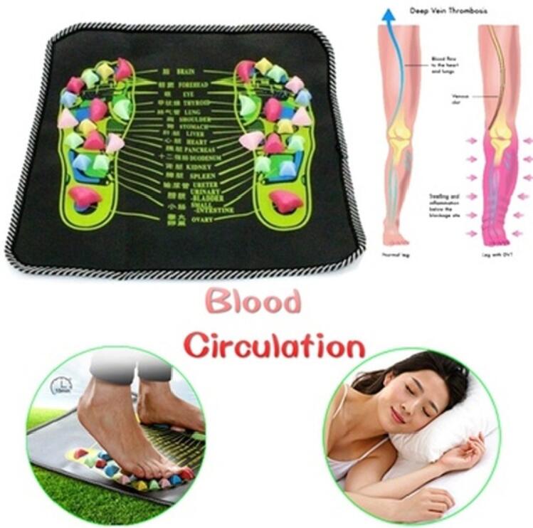 1 Stuk Acupunctuur Geplaveide Kleurrijke Voet Reflexologie Walk Stone Vierkante Voet Massager Kussen Voor Relax Body Voeten Massage