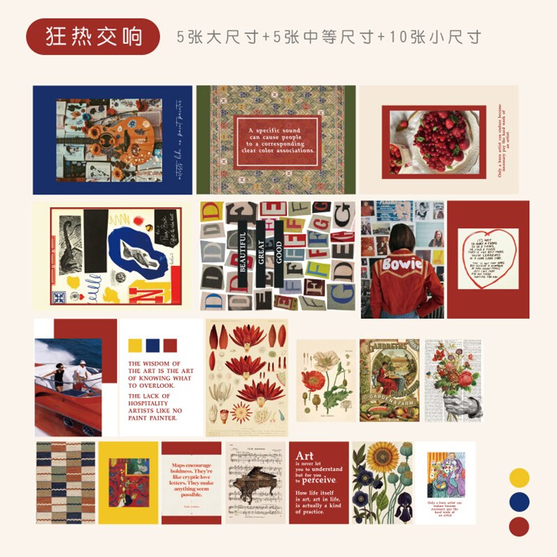 Ins Retro Art Foto 'S Creatieve Landschap Plantkunde Bloem Fotografie Props Kleine Poster Postkaart Wenskaarten Diy Kamer Muursticker: 03